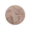 KUNSTFELLTEPPICH Furry Taupe ø 120 cm rund - Taupe, Kunststoff (120/120cm) - benuta