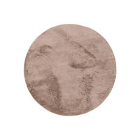 KUNSTFELLTEPPICH Furry Taupe ø 80 cm rund - Taupe, Kunststoff (80/80cm) - benuta