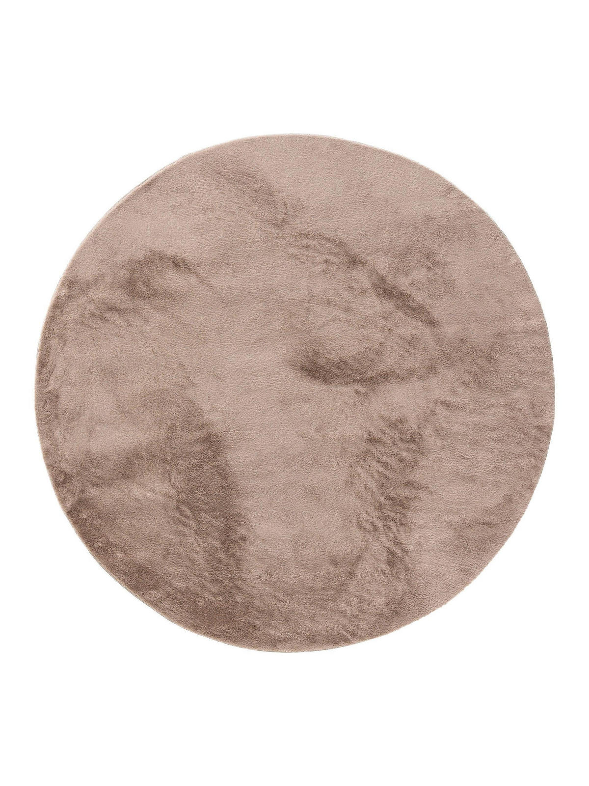 KUNSTFELLTEPPICH Furry Taupe ø 80 cm rund - Taupe, Kunststoff (80/80cm) - benuta