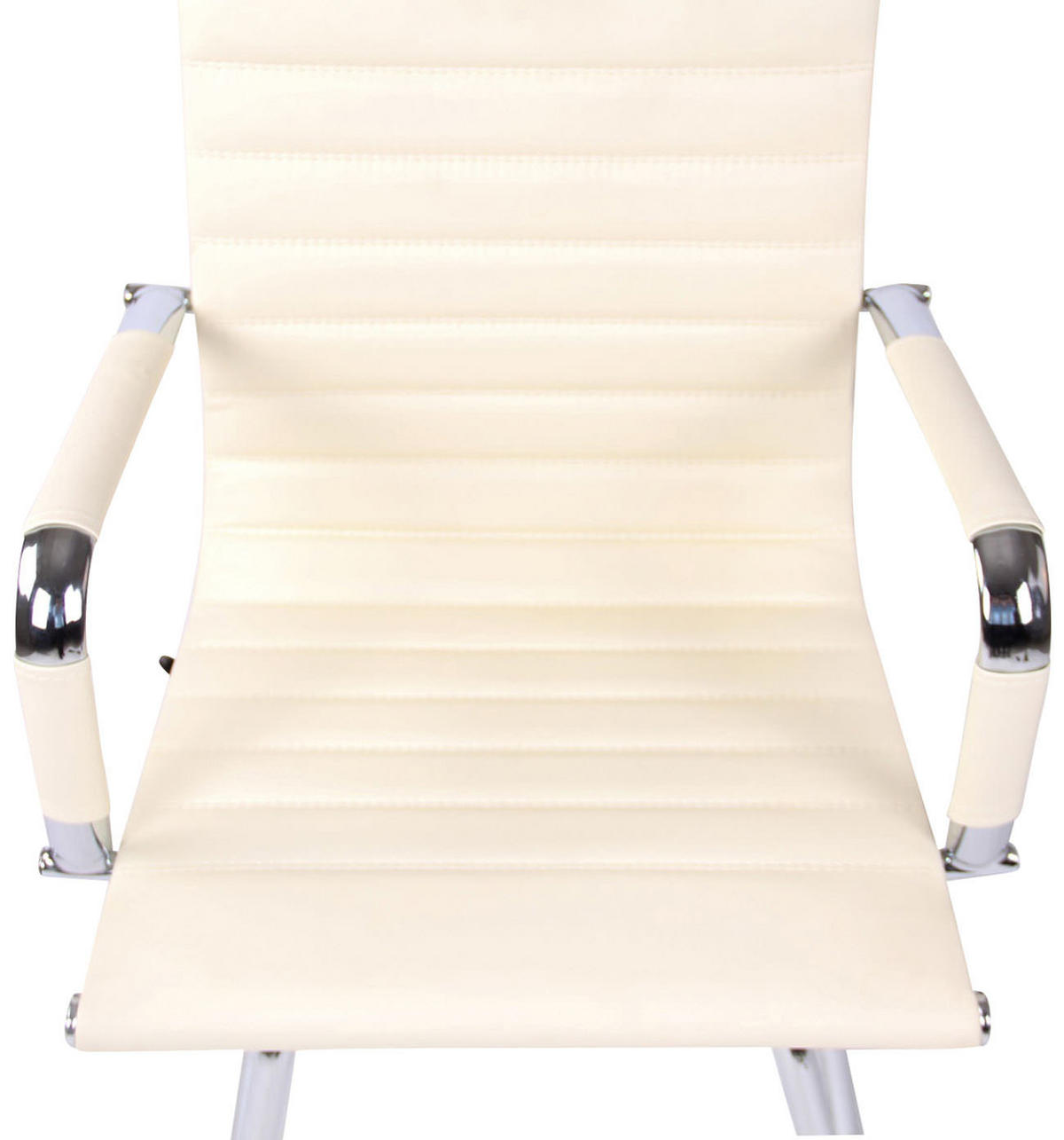 SCHWINGSTUHL Lederlook creme - Chromfarben/Creme, Textil/Metall (57/96/60cm) - CLP