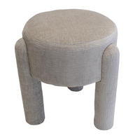POUF aus Stoff 44x44x42cm, beige - Beige, Holz (44/42/44cm) - Giga Meubel