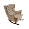 SCHAUKELSESSEL mit gepolstertem Sitz und Armlehnen, 102x81x95 cm, Cappuccino_29810 - Fango/Braun, Holz/Textil (81/102/95cm) - DomoHome