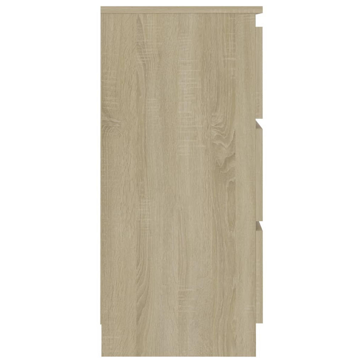 SIDEBOARD mit 3 Schubladen 60/35/76 cm aus Holzwerkstoff Sonoma-Eiche Dekor - Sonoma Eiche, Holz (60/76/35cm) - vidaXL