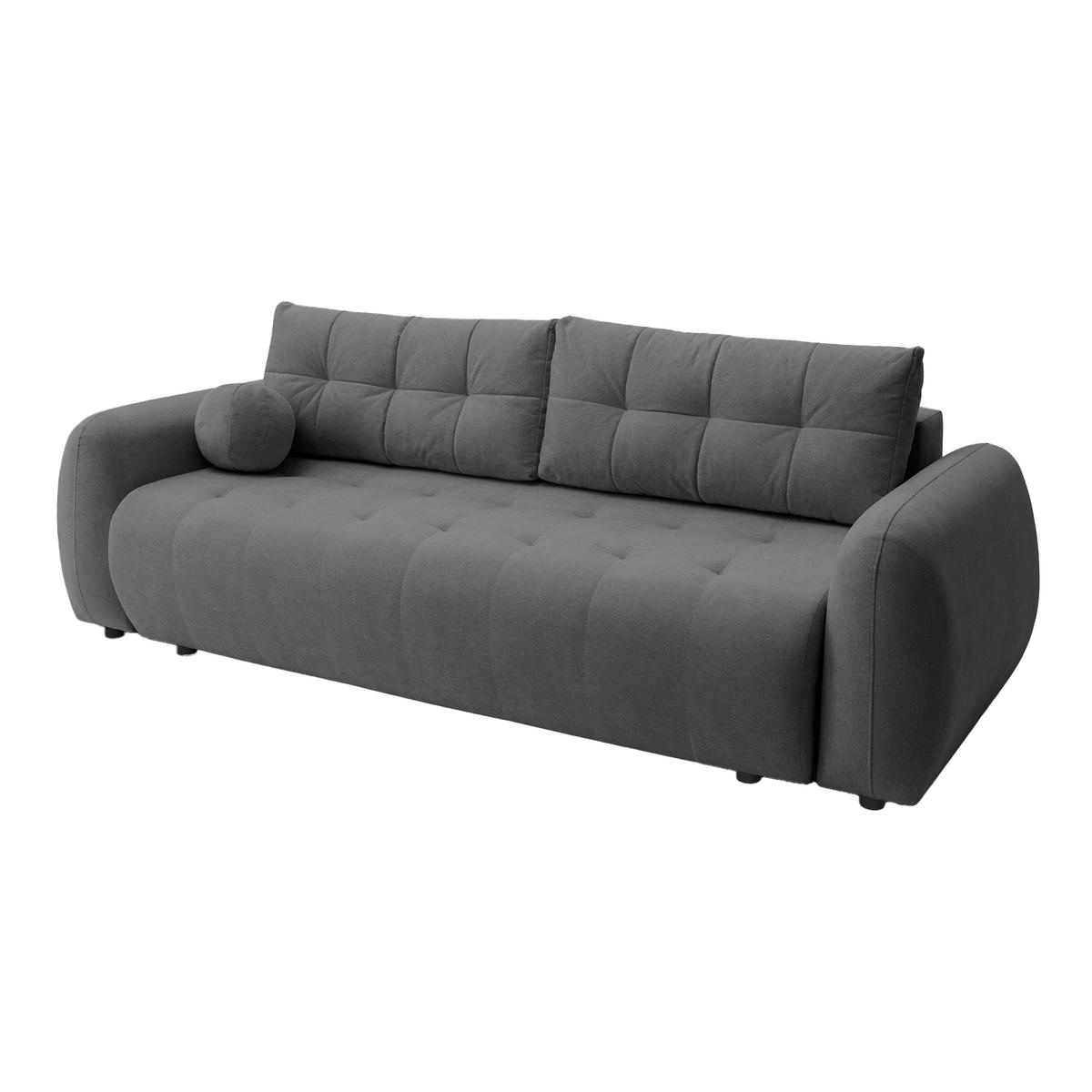 SOFA ARNIS mit Schlaffunktion, Anthrazit - Anthrazit, Textil (252/70/105cm) - Fedve
