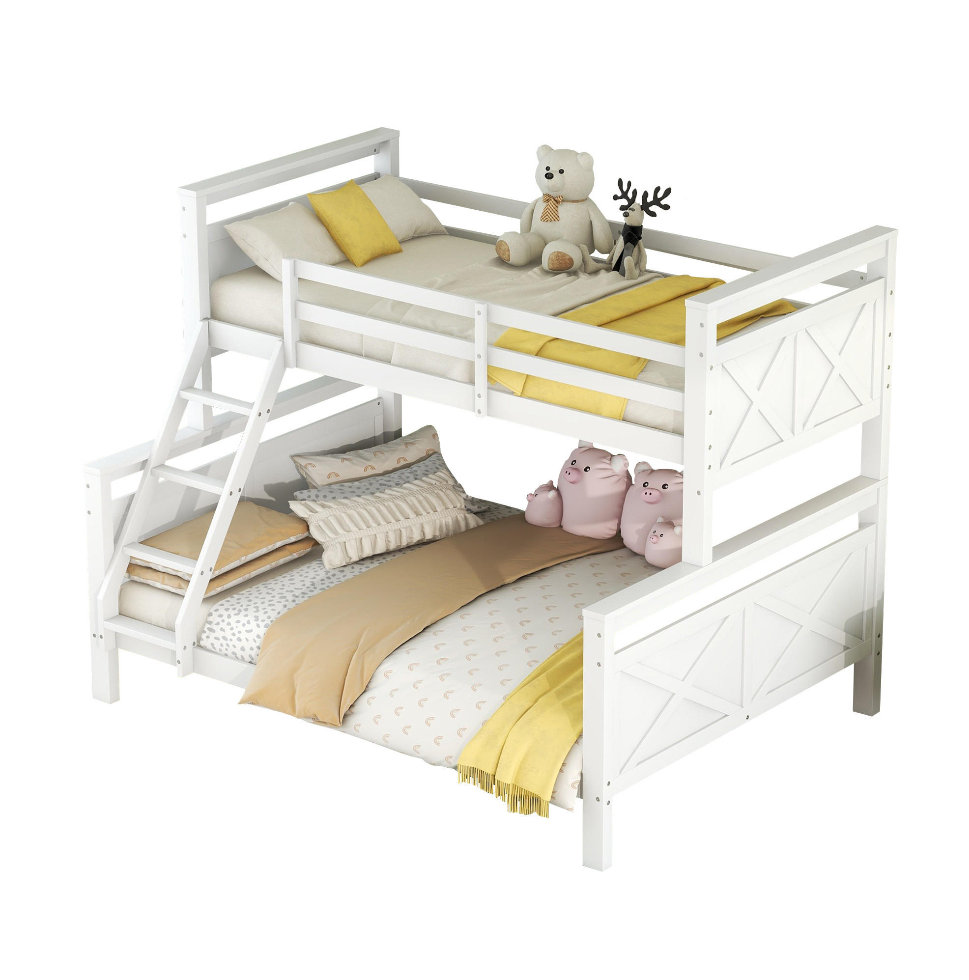 Okmyhome Etagenbett Weiß 140x200 cm