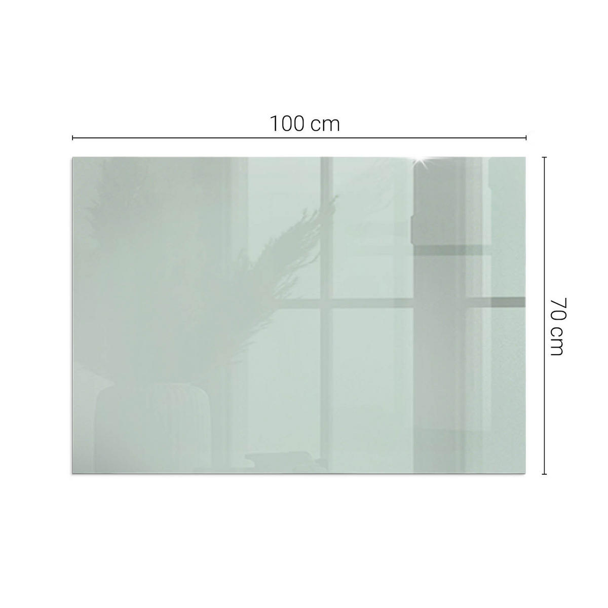 GLASPLATTE für Kamin 100x70 cm Grün - Grün, Glas (100/70/0.4cm) - ArtPrintCave