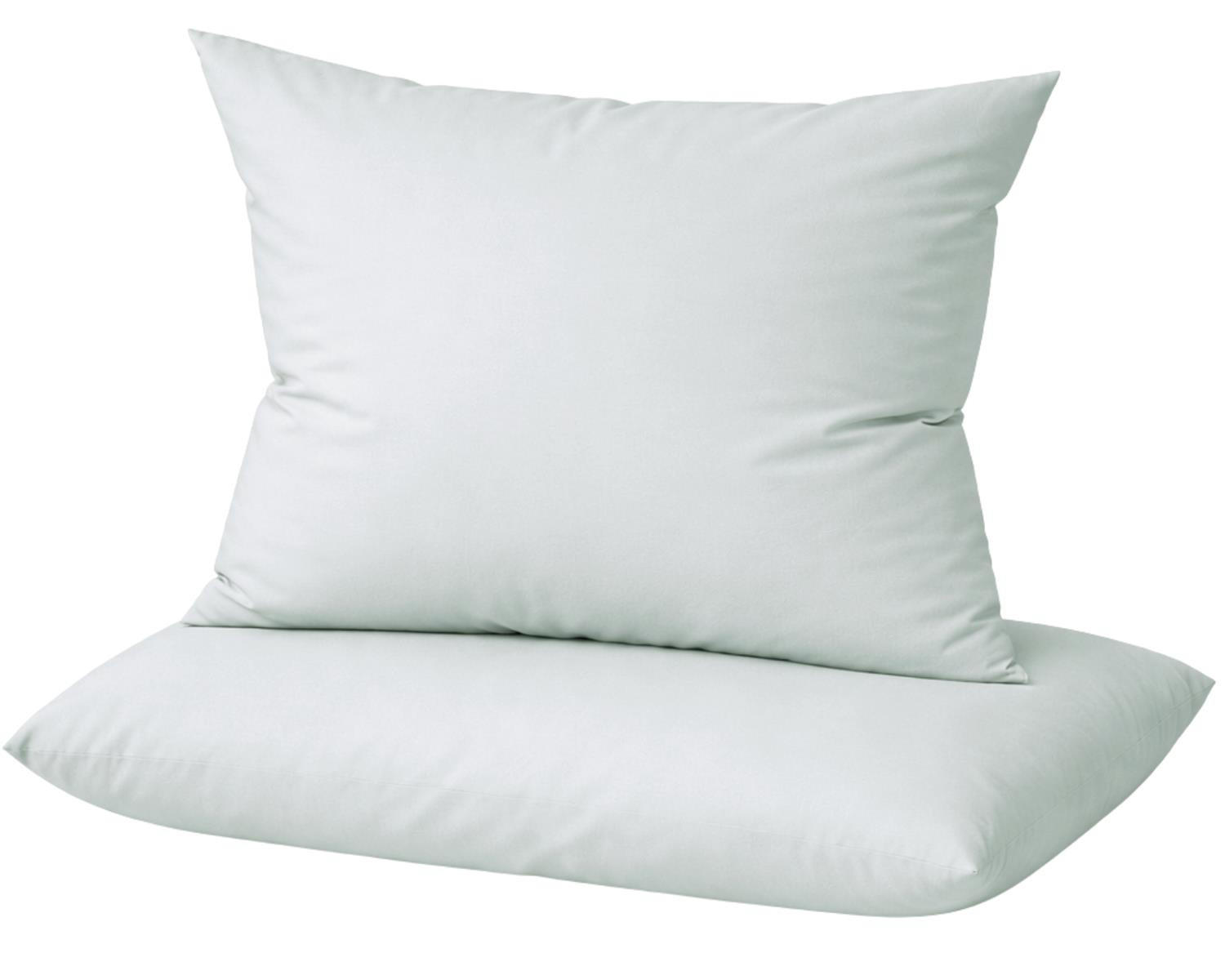 KISSENBEZUG Mako Satin 40x80 cm aus 100% Baumwolle, Kopfkissenbezug 40 x 80 im 2er Set - Hellgrau - Hellgrau, Textil (80/40cm) - Carpe Sonno