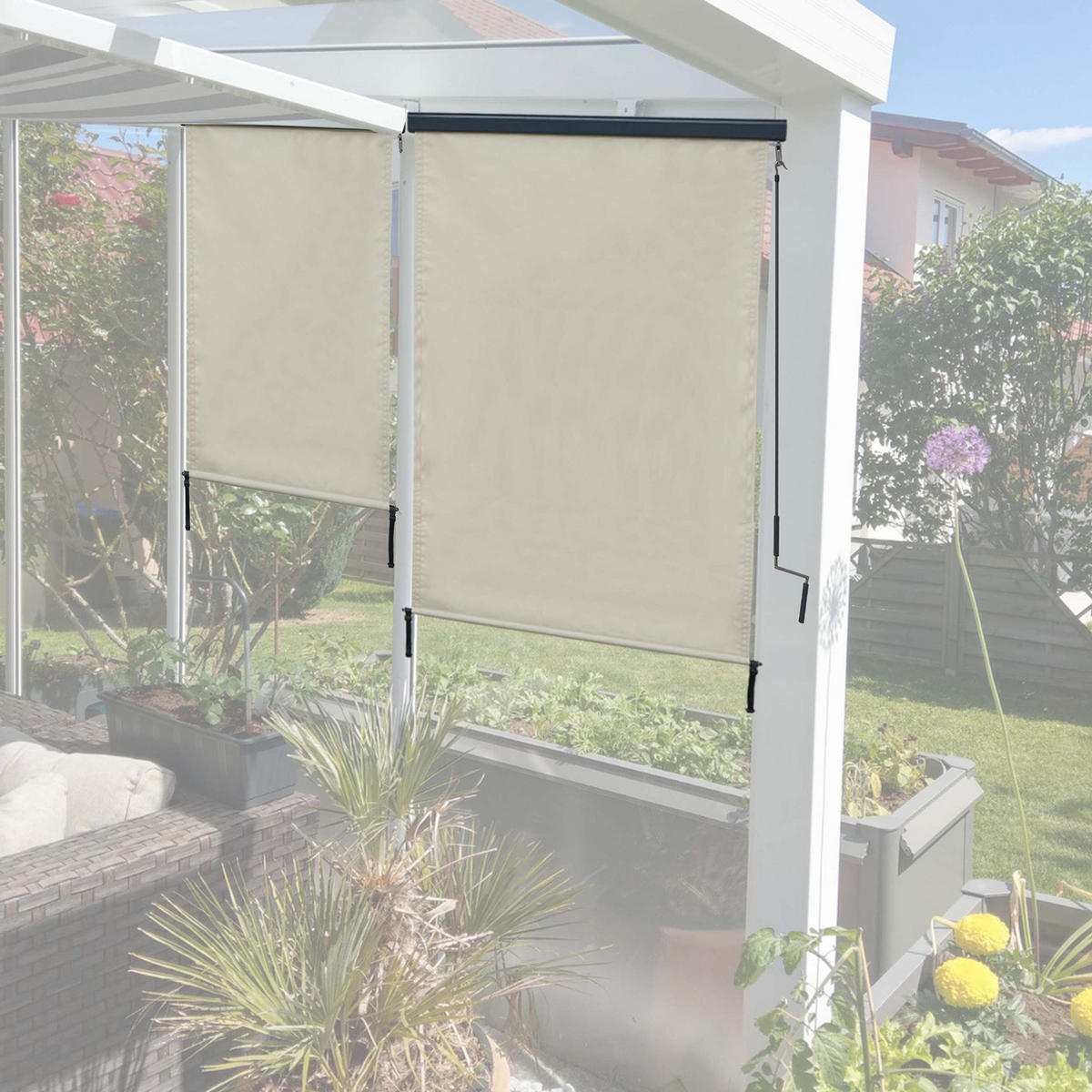 VERTIKALMARKISE Cremeweiß - Weiß, Textil (100/250/8cm) - MCW