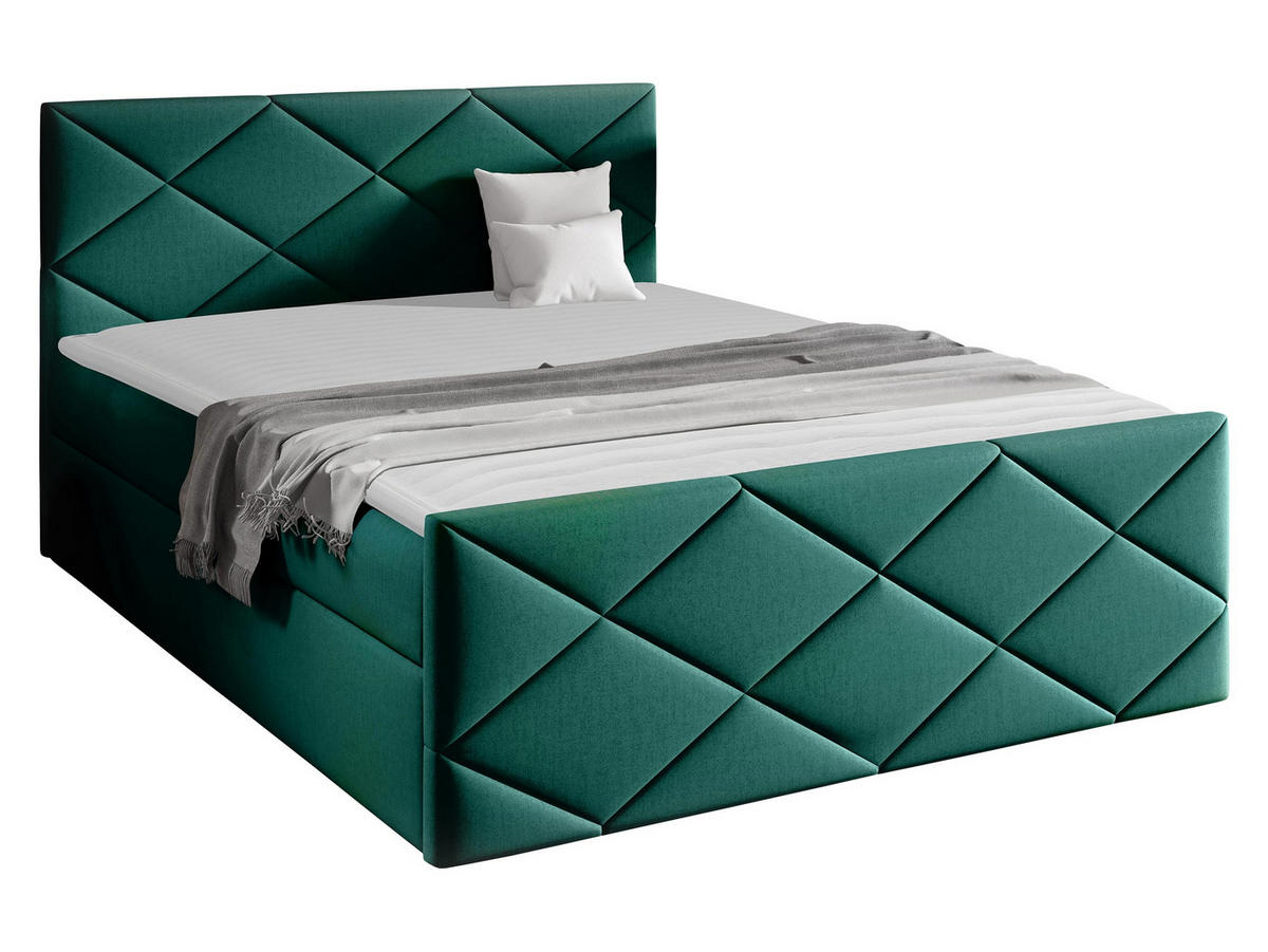BOXBETT Herkules - Jadegrün, Holz (160/200cm) - MIRJAN24