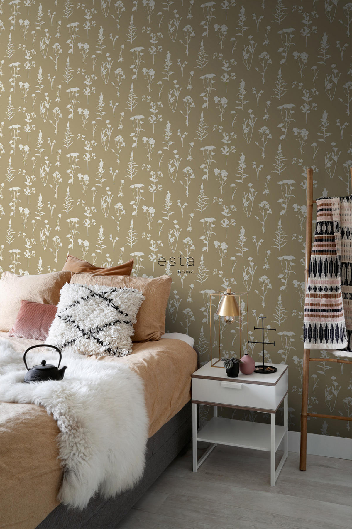 TAPETE Feldblumen 53 cm x 10.05 m - Beige, Papier (53/1000cm) - ESTAhome