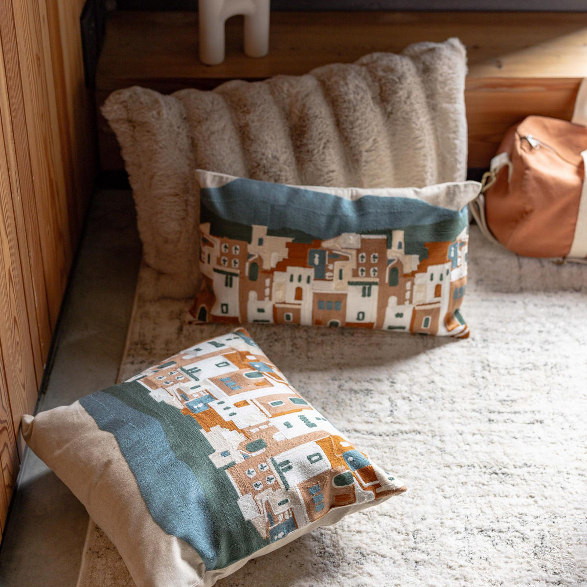 BESTICKTES KISSEN Elie multico 45 x 45 cm - Multicolor, Textil (45/45cm) - Vivaraise