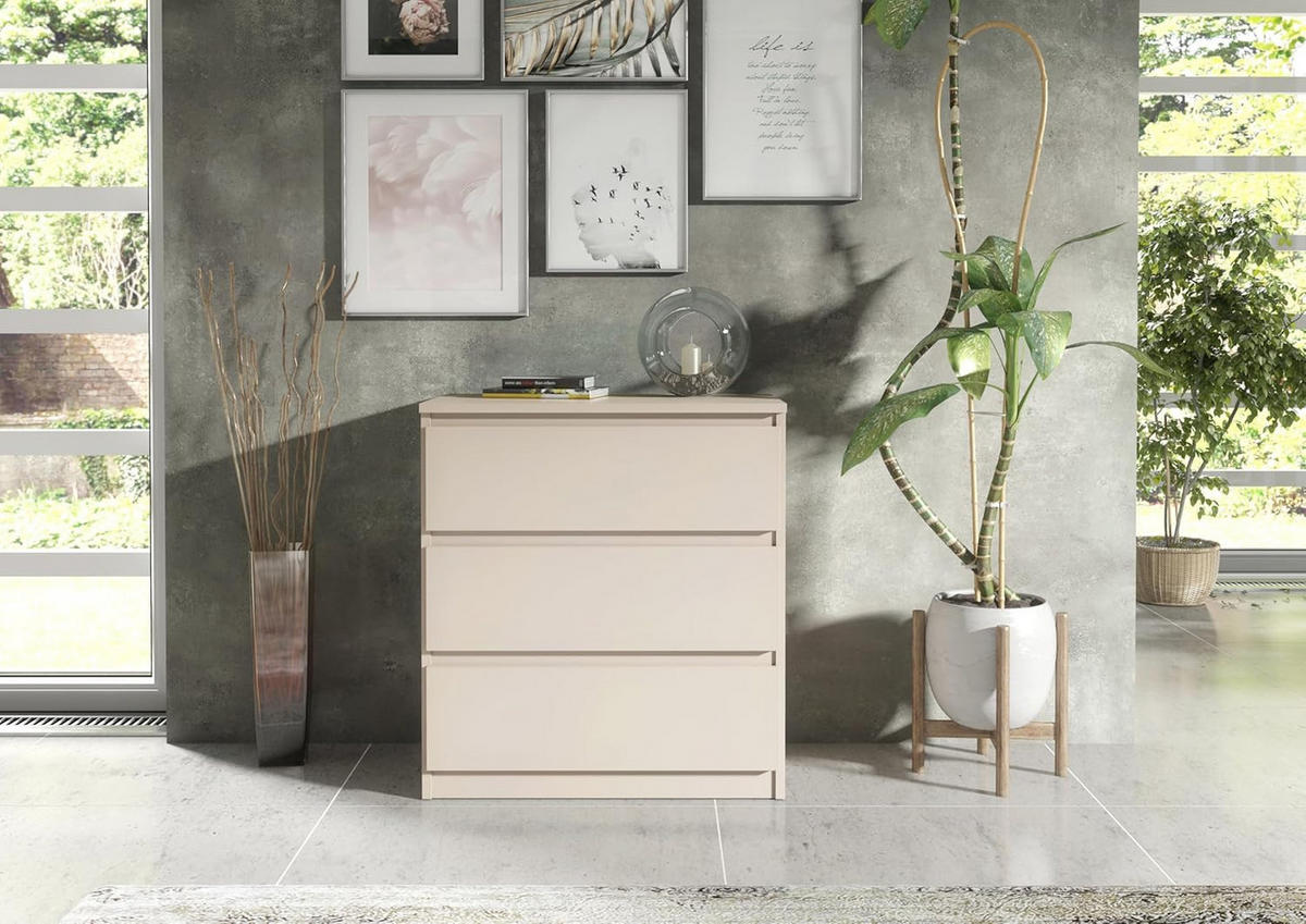 KOMMODE 70 Cashmere 70x39x78,5 cm - Kaschmir, Holzwerkstoff (70/78.5/39cm) - Mobelsta