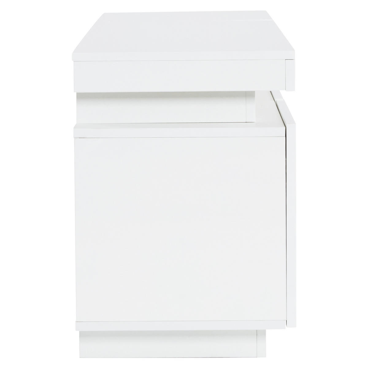 TV-ELEMENT in Weiß Moderner Lowboard mit LED-Beleuchtung für 70-Zoll-TVs, B170/T35/H50cm - Weiß, Holzwerkstoff (170/50/35cm) - STILVORA