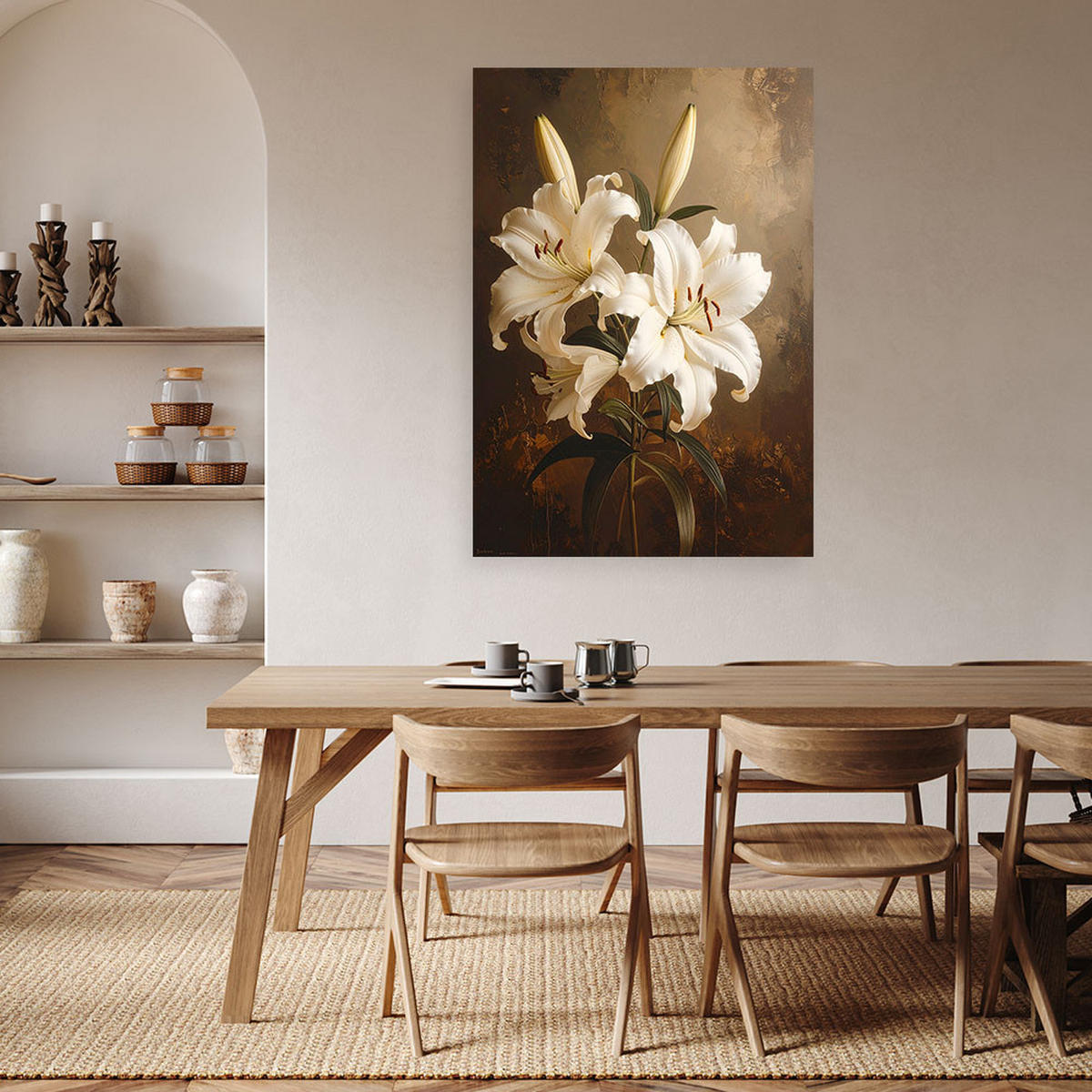 LEINWANDBILD Blumen 20x30cm - Braun, Textil (20/30cm) - Feeby