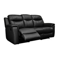 RELAXSOFA Leder 3-Sitzer - Schwarz - EVASION - Schwarz, Leder (96/100/205cm) - Vente-Unique