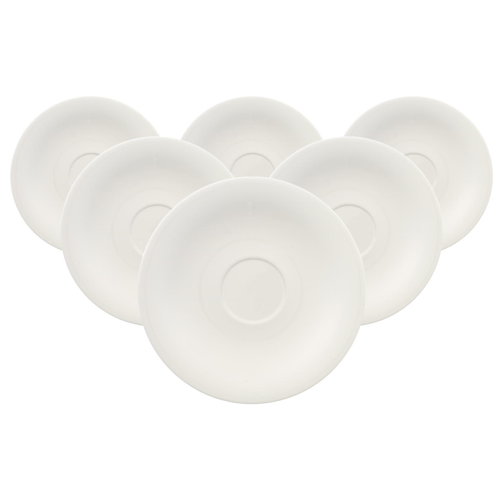 CAPPUCCINOUNTERTASSEN New Cottage Basic weiß ø 19 cm 6er Set - Weiß, Keramik (19cm) - Villeroy & Boch