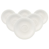 CAPPUCCINOUNTERTASSEN New Cottage Basic weiß ø 19 cm 6er Set - Weiß, Keramik (19cm) - Villeroy & Boch