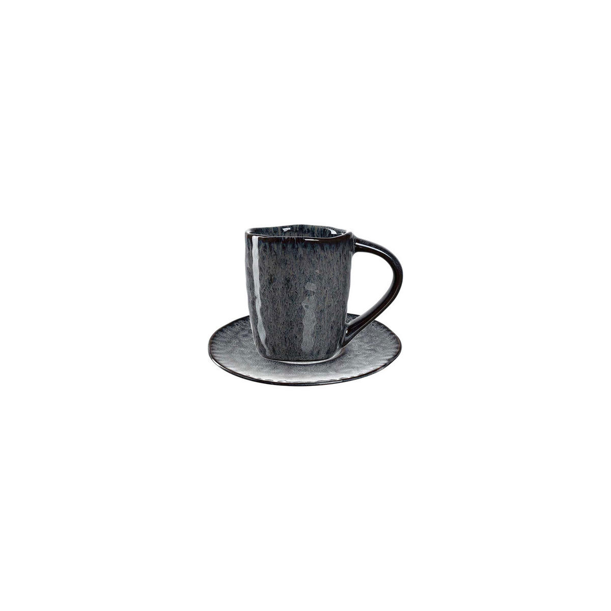 ESPRESSOTASSEN Matera Anthrazit 8er Set - Anthrazit, Keramik (0.09L) - Leonardo Living