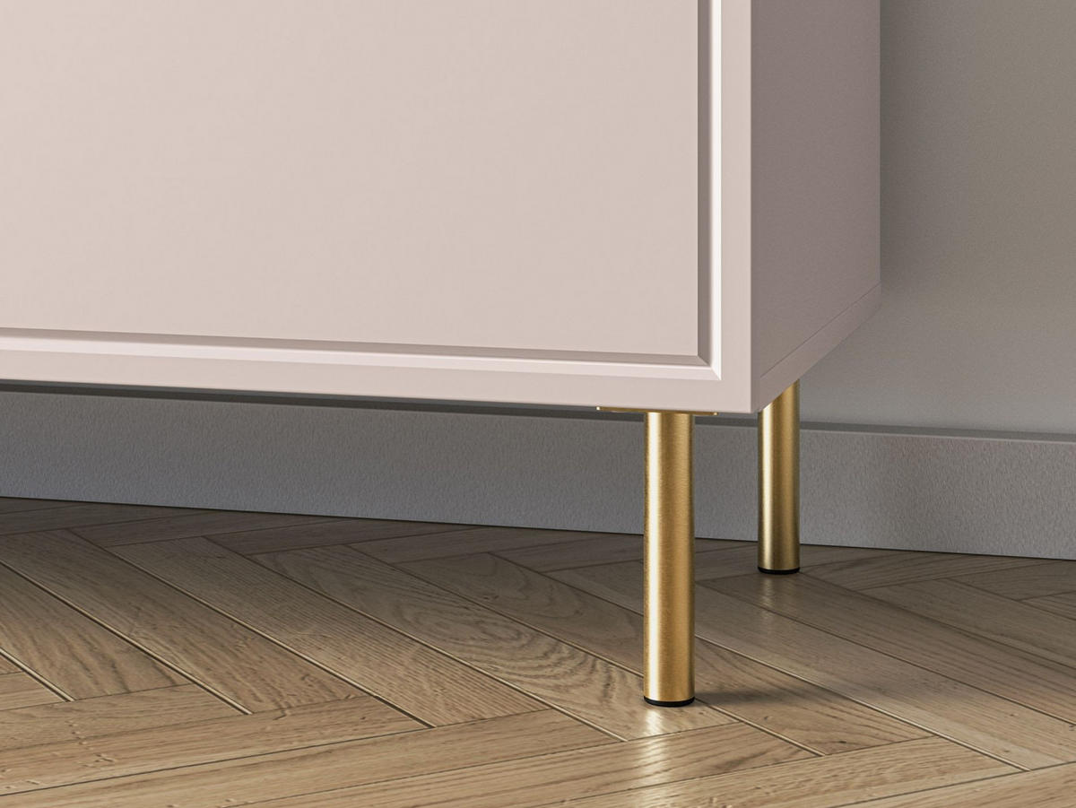 SIDEBOARD Loppa Kaschmirbeige 160 cm - Beige/Goldfarben, Holzwerkstoff/Metall (160/85/40cm) - Selsey