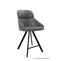 THEKENSTUHL (4er-Set) Derzhka 52x99x63 Schwarz/Grau - Schwarz/Grau, Kunststoff (63/99/52cm) - 58aufmkessel