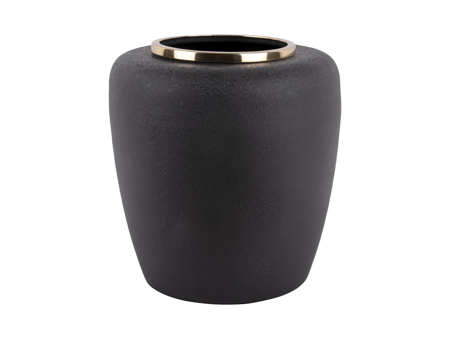 VASE Dex 33/33/35 cm - Schwarz, Metall (35cm) - Present Time