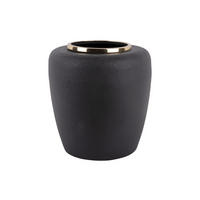 VASE Dex 33/33/35 cm - Schwarz, Metall (35cm) - Present Time