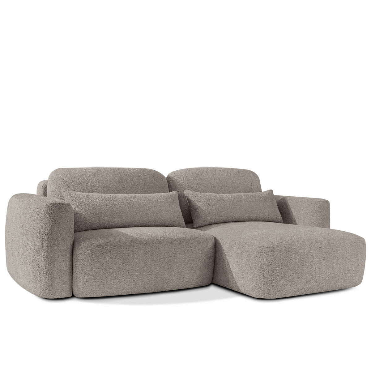 SITZGARNITUR ELOSA - Grau, Holz/Textil (245/85/165cm) - KONSIMO®