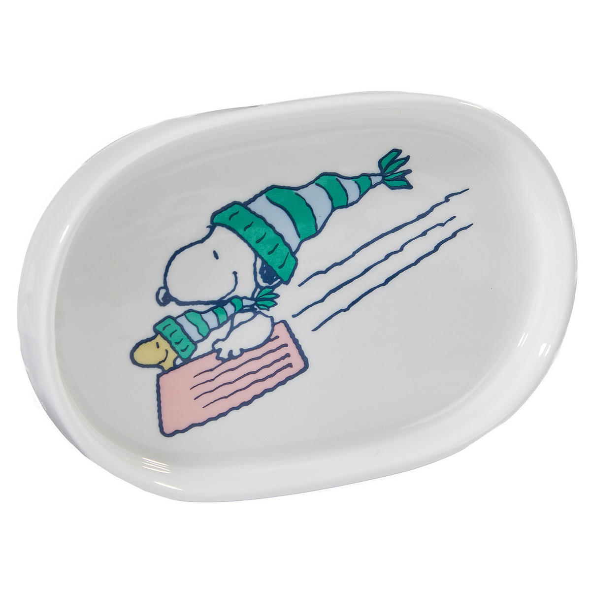DEKOTELLER Peanuts Snoopy mit Mütze - Weiß, Keramik (2cm) - Butlers