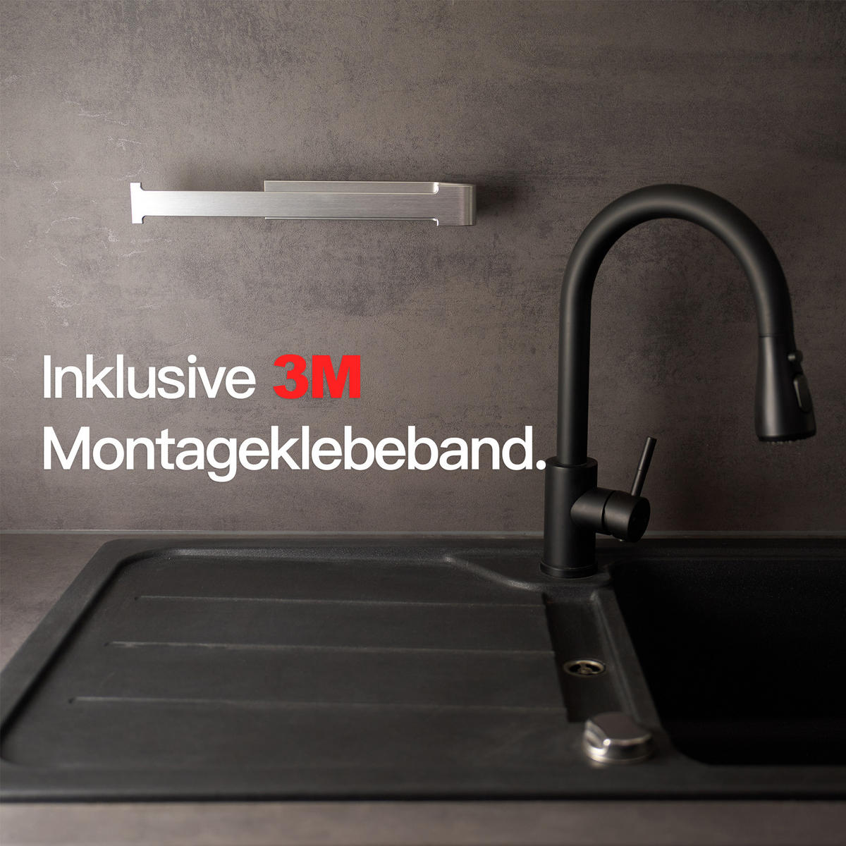 KÜCHENROLLENHALTER OHNE BOHREN Weiß - Weiß, Metall (31/3.7/6.7cm) - Designfabrik Hamburg