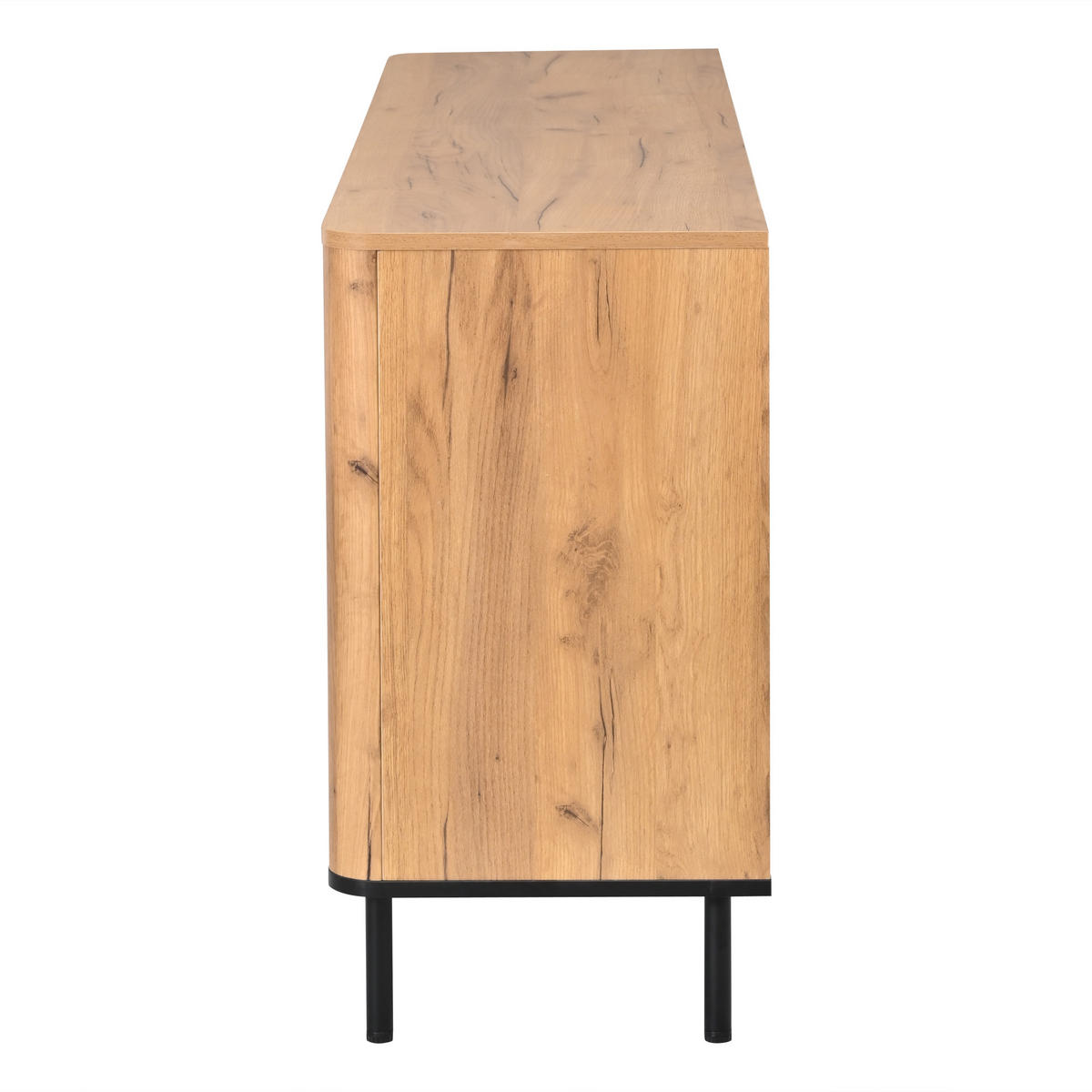 SIDEBOARD DE-37859 mit 3 Schubladen und 3 Lamellentüren Holzfarbe - Naturfarben, Holzwerkstoff (160/73/40cm) - ComfortXL