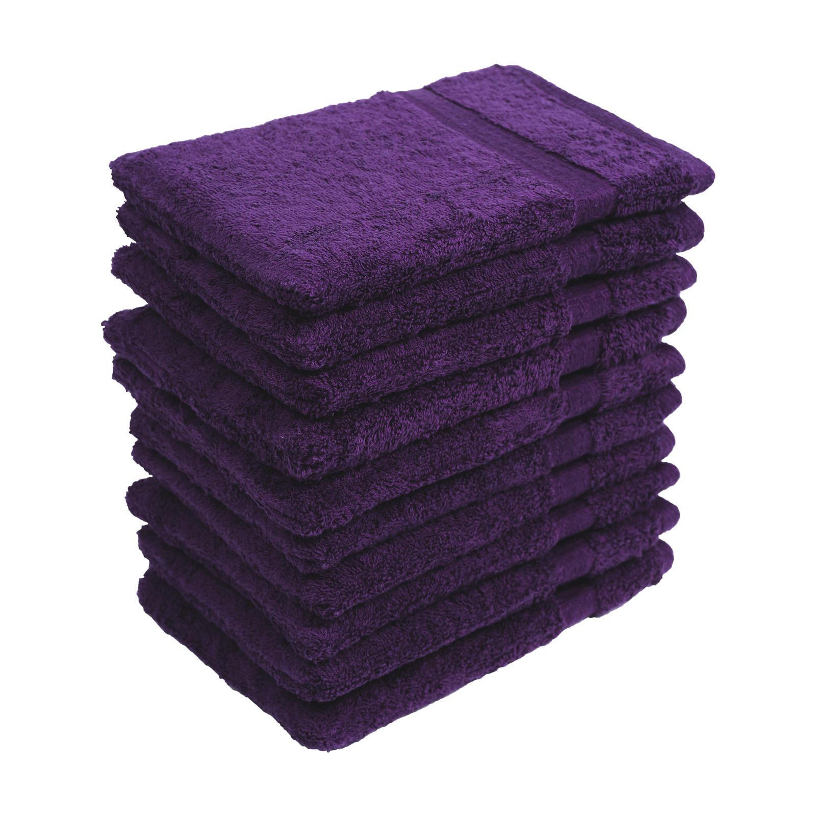 WASCHLAPPEN 16x21 cm aus 100% Baumwolle 500g/m2, 10er Set Waschhandschuhe Lila - Lila, Textil (16/21cm) - Carpe Sonno
