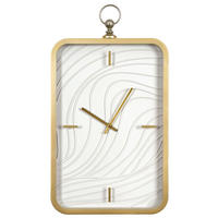 WANDUHR Weiß/Gold Moliens - Goldfarben/Weiß, Kunststoff (32/57/5cm) - Beliani