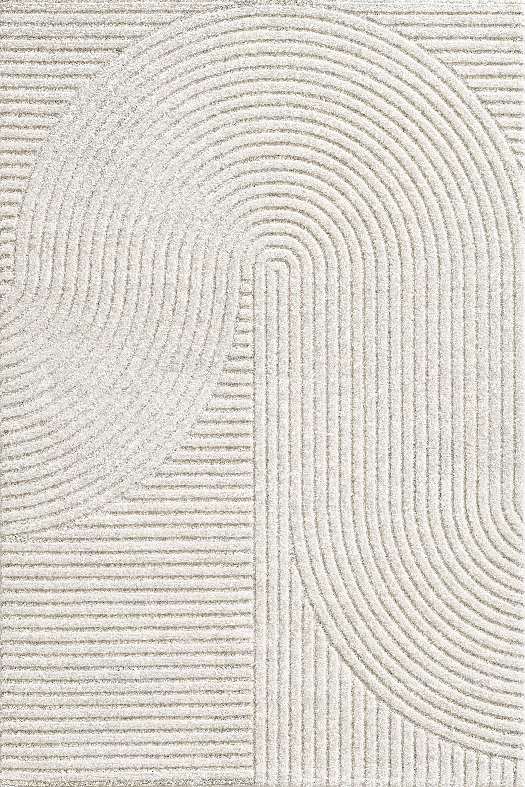KURZFLORTEPPICH Geometrisch CETINA Polypropylen Creme 300 x 400 cm - Beige, Textil (300/400cm) - KADIMA DESIGN