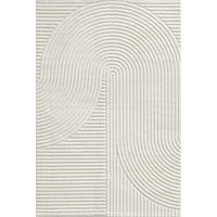 KURZFLORTEPPICH Geometrisch CETINA Polypropylen Creme 300 x 400 cm - Beige, Textil (300/400cm) - KADIMA DESIGN