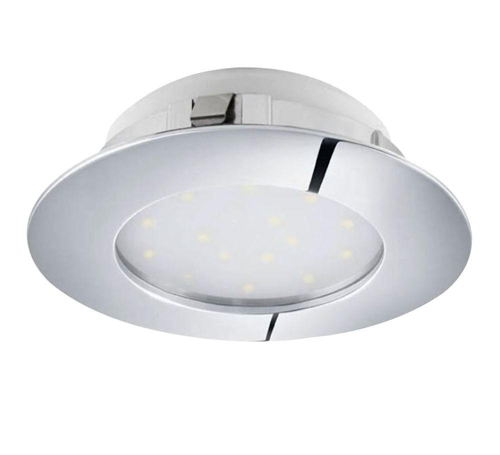 LED DECKENLEUCHTE Chrom Silber rund - Silberfarben, Kunststoff (10.2/10.2/4.5cm)