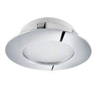 LED DECKENLEUCHTE Chrom Silber rund - Silberfarben, Kunststoff (10.2/10.2/4.5cm)