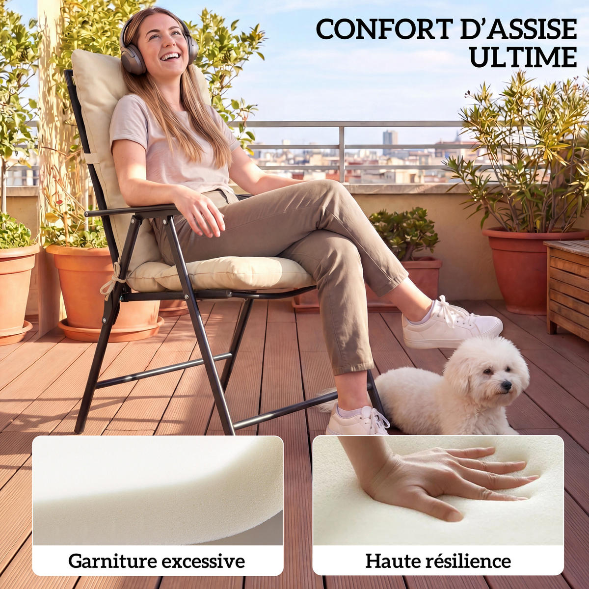 SITZKISSEN 2er-Set DE-16737 Beige - Beige, Textil (120/50/8cm) - ComfortXL