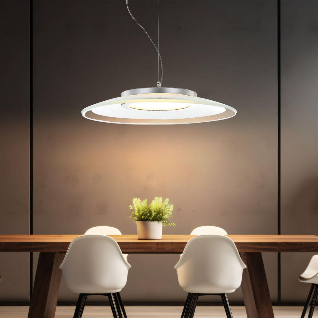 Thumbnail - Globo Lighting Led, Silber, Glas, Rund, 40x125x40 cm, Lampen & Leuchten, LED Beleuchtung, LED-Hängeleuchten