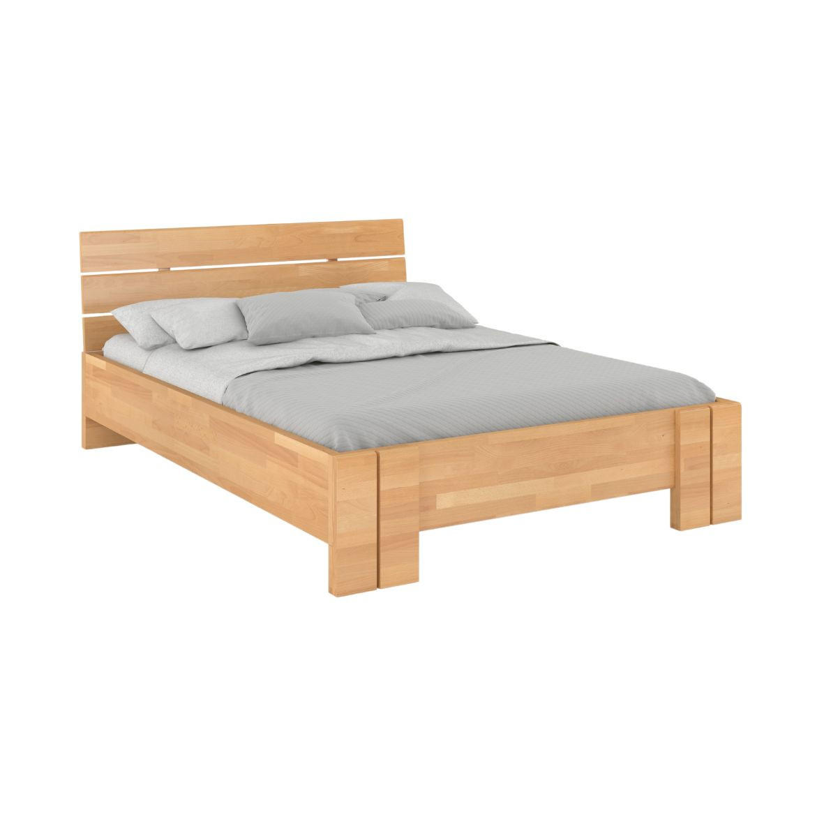 MASSIVHOLZBETT Arhus, Buche - lackiert, Naturfarben, 160x200 - Buchefarben, Holz/Buchenholz (160/200cm) - Visby