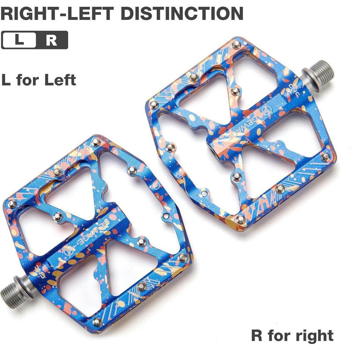 FAHRRADPEDALE mit Reflektoren Blau-Spritzlack - Multicolor, Metall (10.1/1.5/11.8cm)