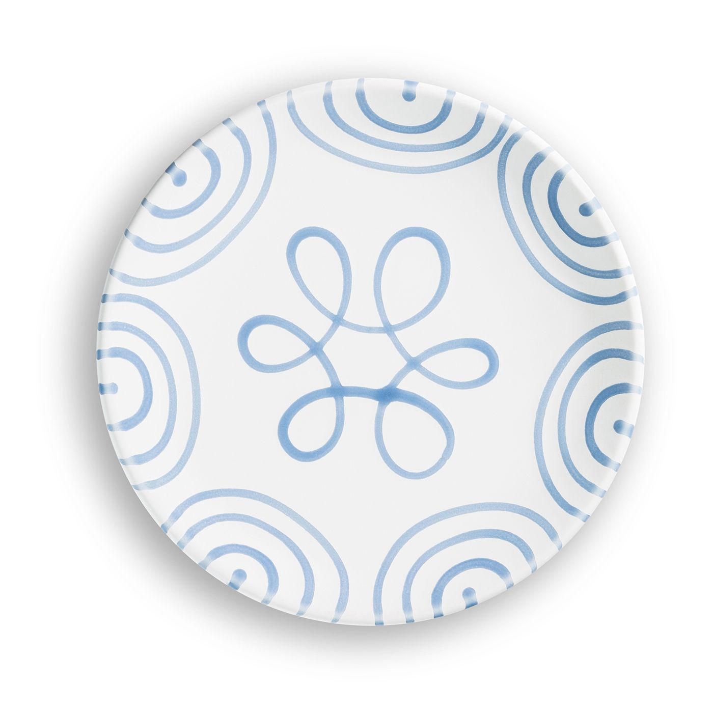 SPEISETELLER Keramik Blaugeflammt 20 cm - Blau, Keramik (20cm) - Gmundner Keramik