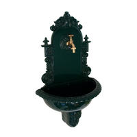 WASCHBECKEN Toro - Eleganter Wandbrunnen aus rostfreiem Aluguss - Farbe: grün - Grün, Metall (22/44/75cm) - TPFGarden