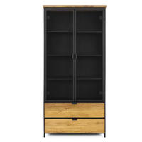 BÜCHERREGAL aus Massivholz STRONG - Honigeiche/Schwarz, Holz (90/195/40cm) - Seart