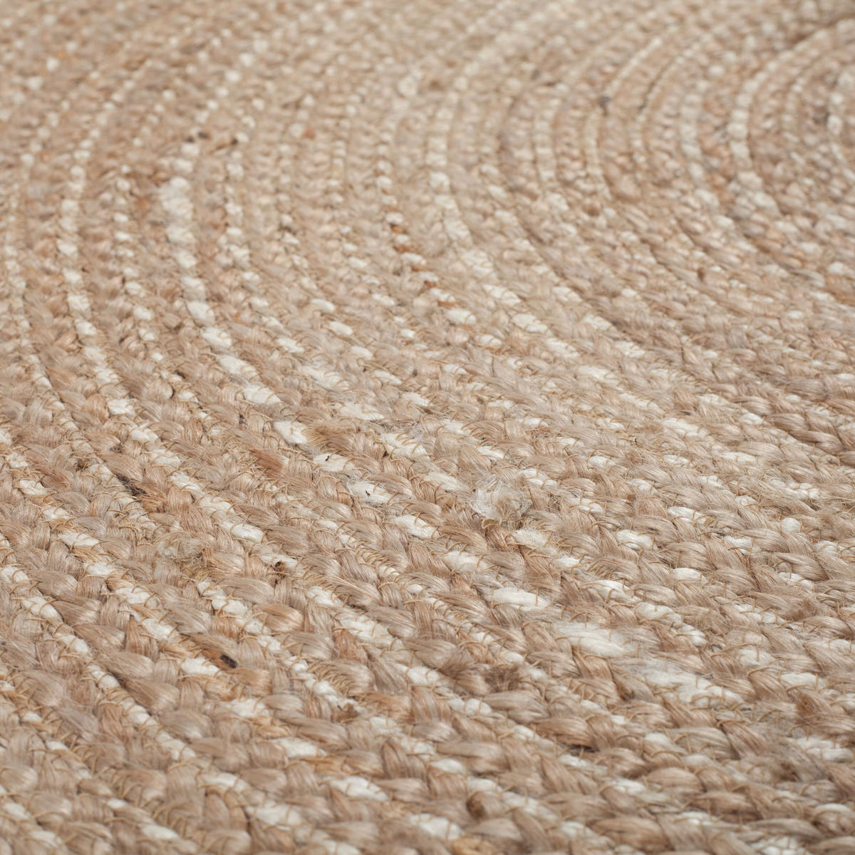 TEPPICH Jute in Naturtönen, handgewebt EDEN, Braun 133x133 cm - Braun, Naturmaterialien (133/133cm) - KADIMA DESIGN