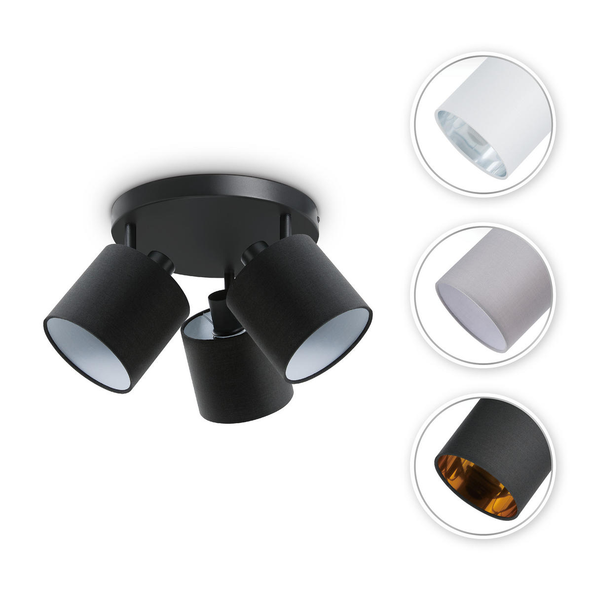 STRAHLER Anika Rd - Schwarz, Metall (14.3/12.1/19cm) - Paco Home