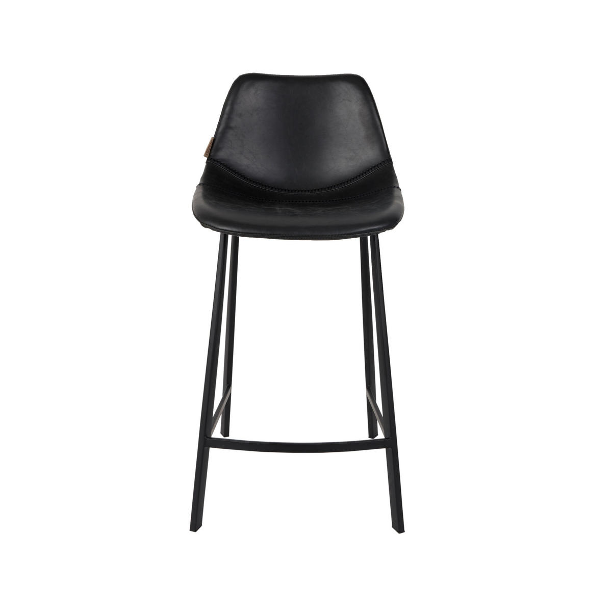 BARHOCKER Franky Rückenlehne 65 cm Schwarz - 2 er Set - Schwarz, Kunststoff (45/91/52cm) - Dutchbone