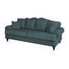 SOFA blaugrün Landhaus, Couch 3,5-Sitzer 230 cm - Dunkelgrün, Holz/Textil (230/95/100cm) - Furn.Design