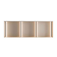 METALLREGAL QUADRO II mit LED-Beleuchtung - Kaschmir/Eiche Artisan, Holzwerkstoff (33/99/20cm) - Lookway