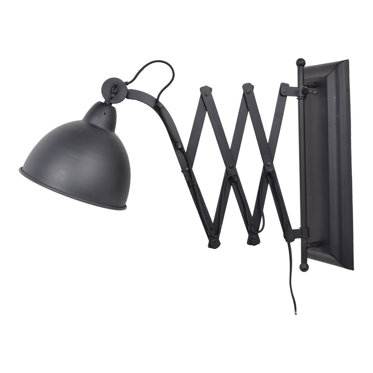 WANDLAMPE Harmonica - Schwarz, Metall (70/40/20cm) - Urban Interiors
