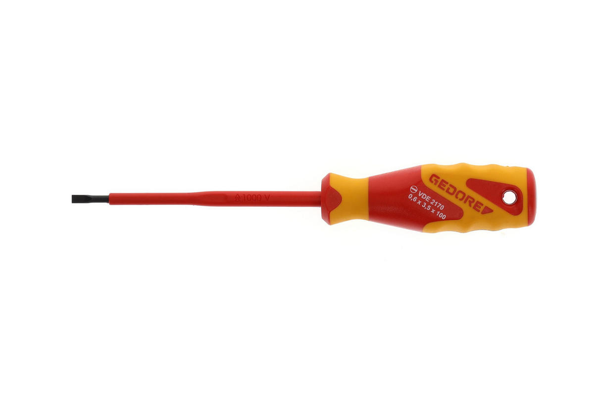 VDE 2170 3,5 VDE-SCHRAUBENDREHER SCHLITZ 3,5 MM - Multicolor, Kunststoff/Metall (9/22cm) - Gedore